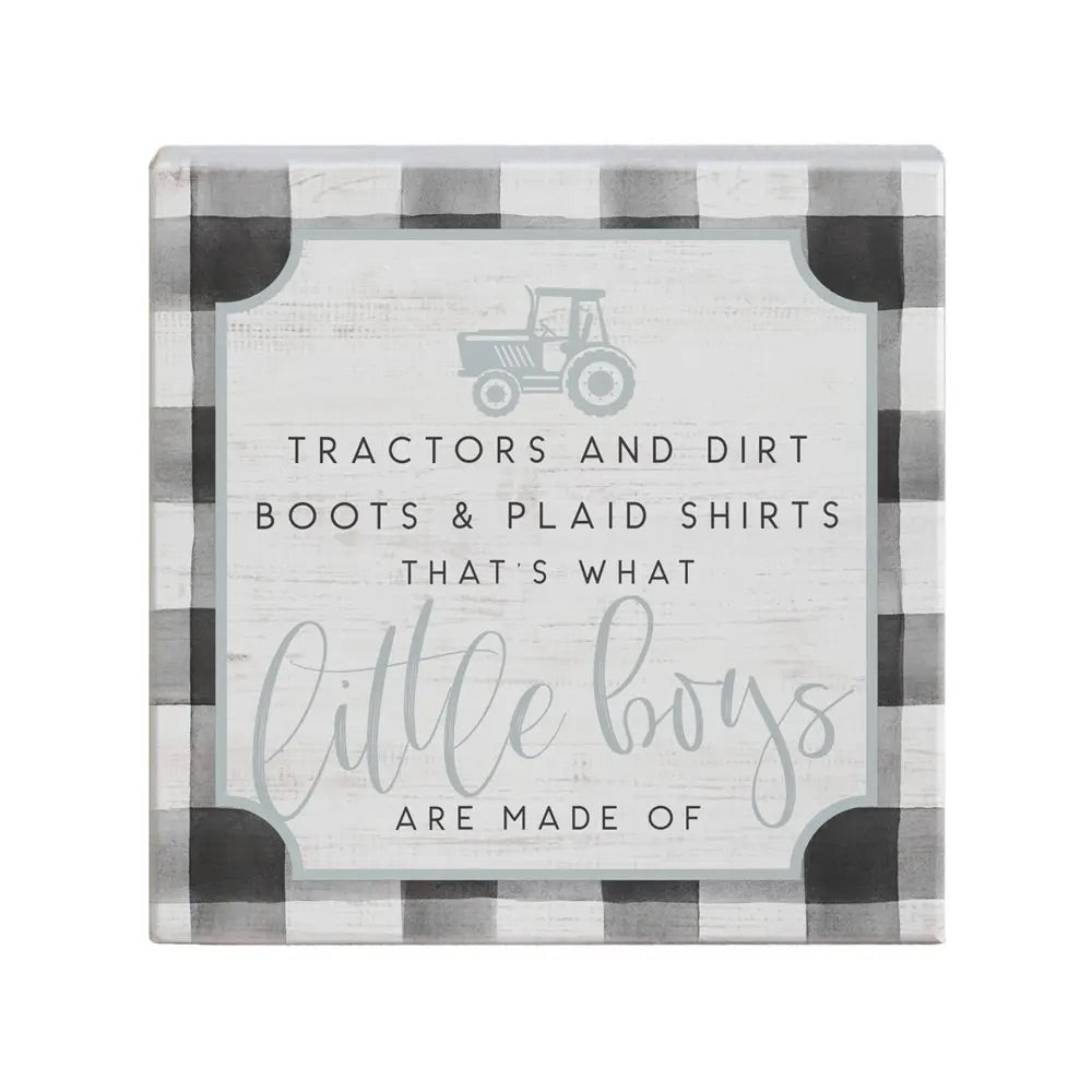 Tractors & Dirt Wood Sign