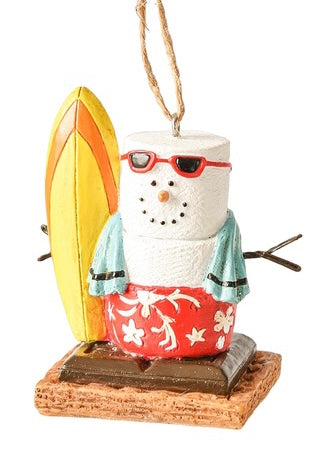 S’mores Beach Couple Ornament - 2 Styles
