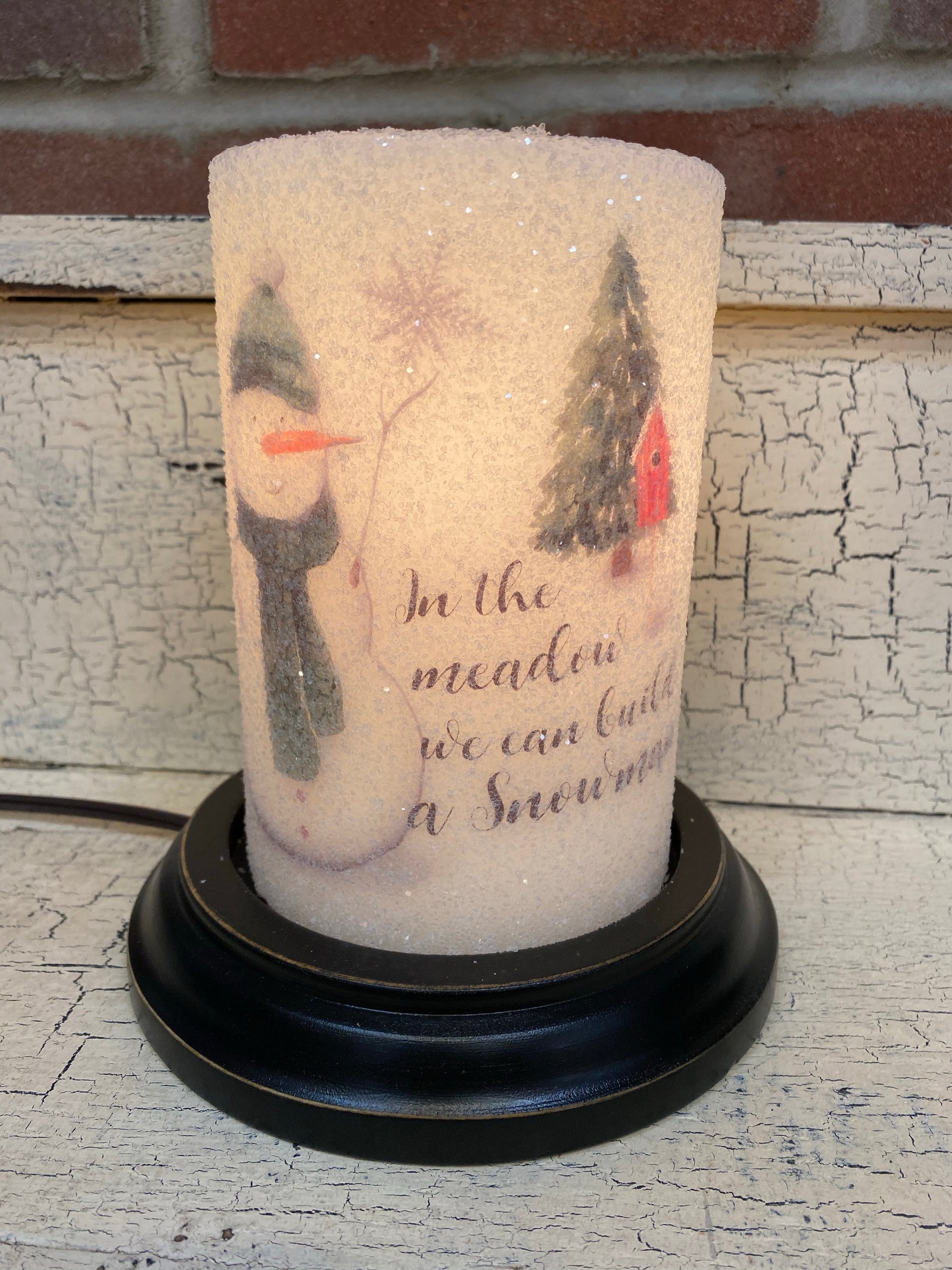 In the Meadow Snowman Candle Sleeve