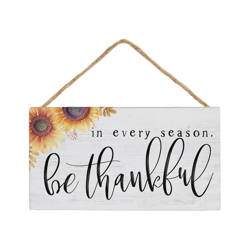 Be Thankful Sunflower Hanging Sign