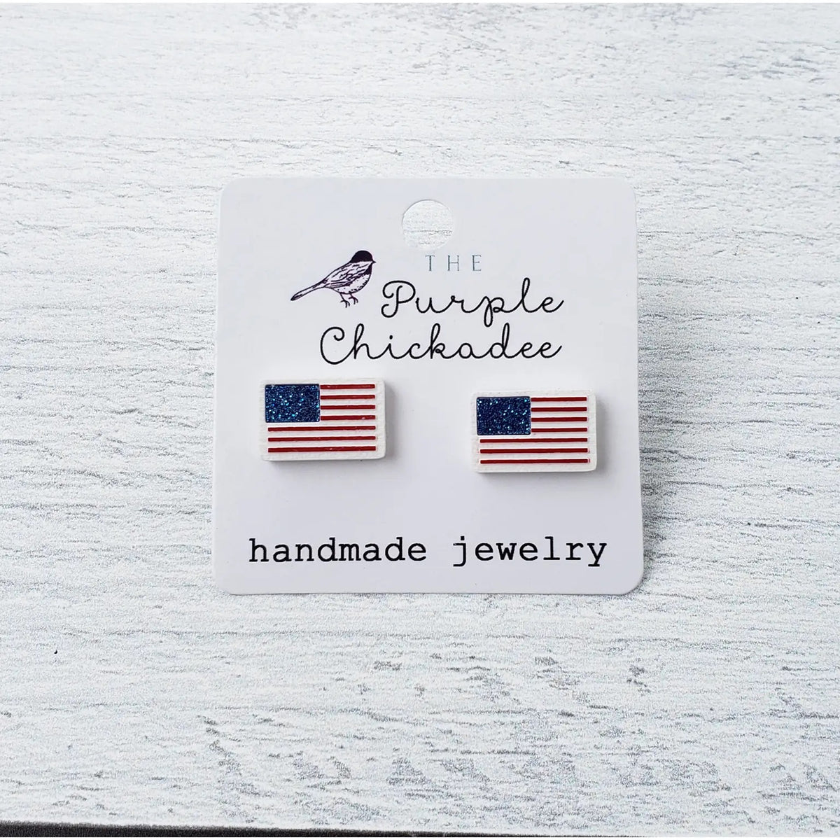 American Flag Stud Earrings