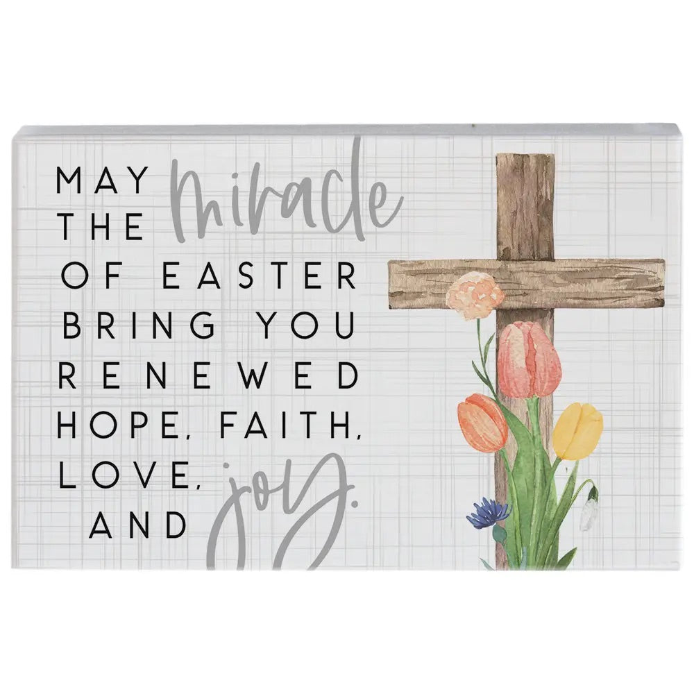 Miracle of Easter Block Sign