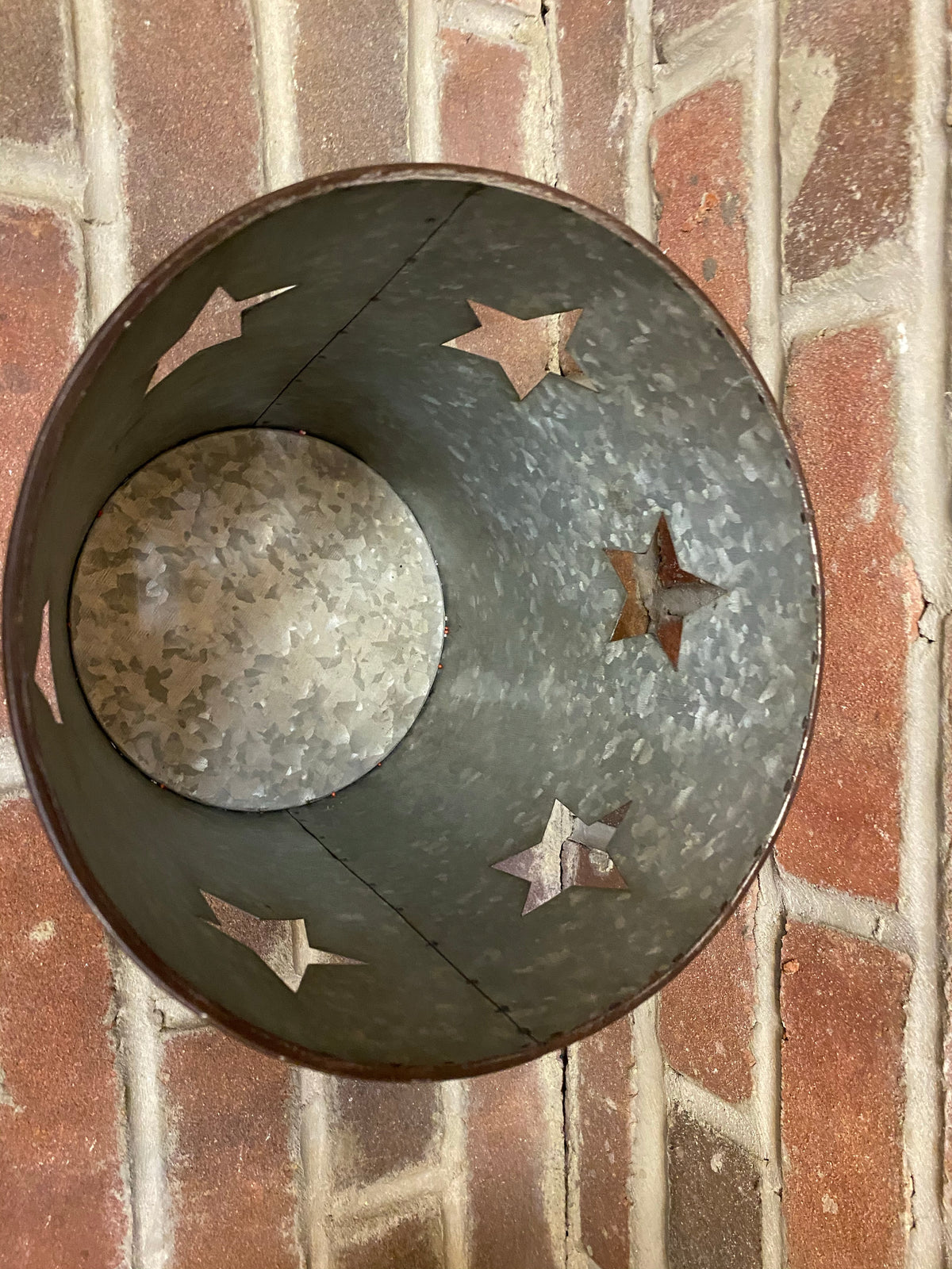 Galvanized Star Cut Out Bucket - Small