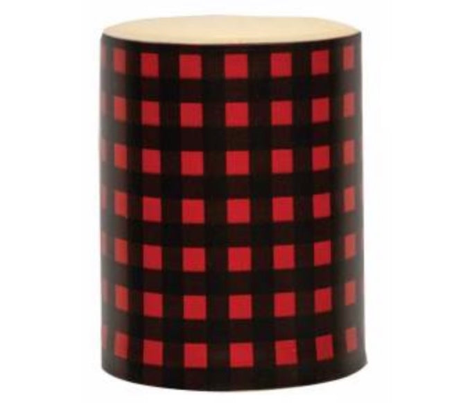 Red Buffalo Check Timer Pillar - 2 Sizes
