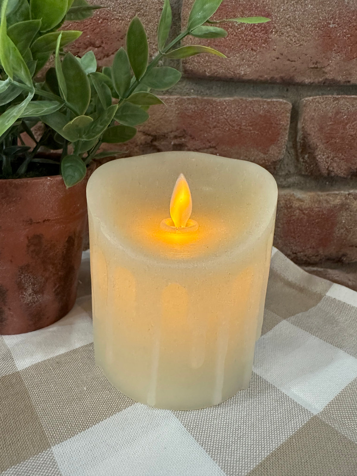 Moving Flame Pillar Candle - 2 Sizes