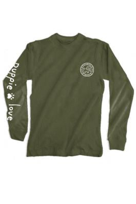 Puppie Love Military Pup Long Sleeve Tee