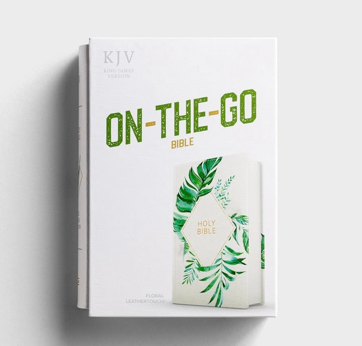 KJV On the Go Bible - White Floral