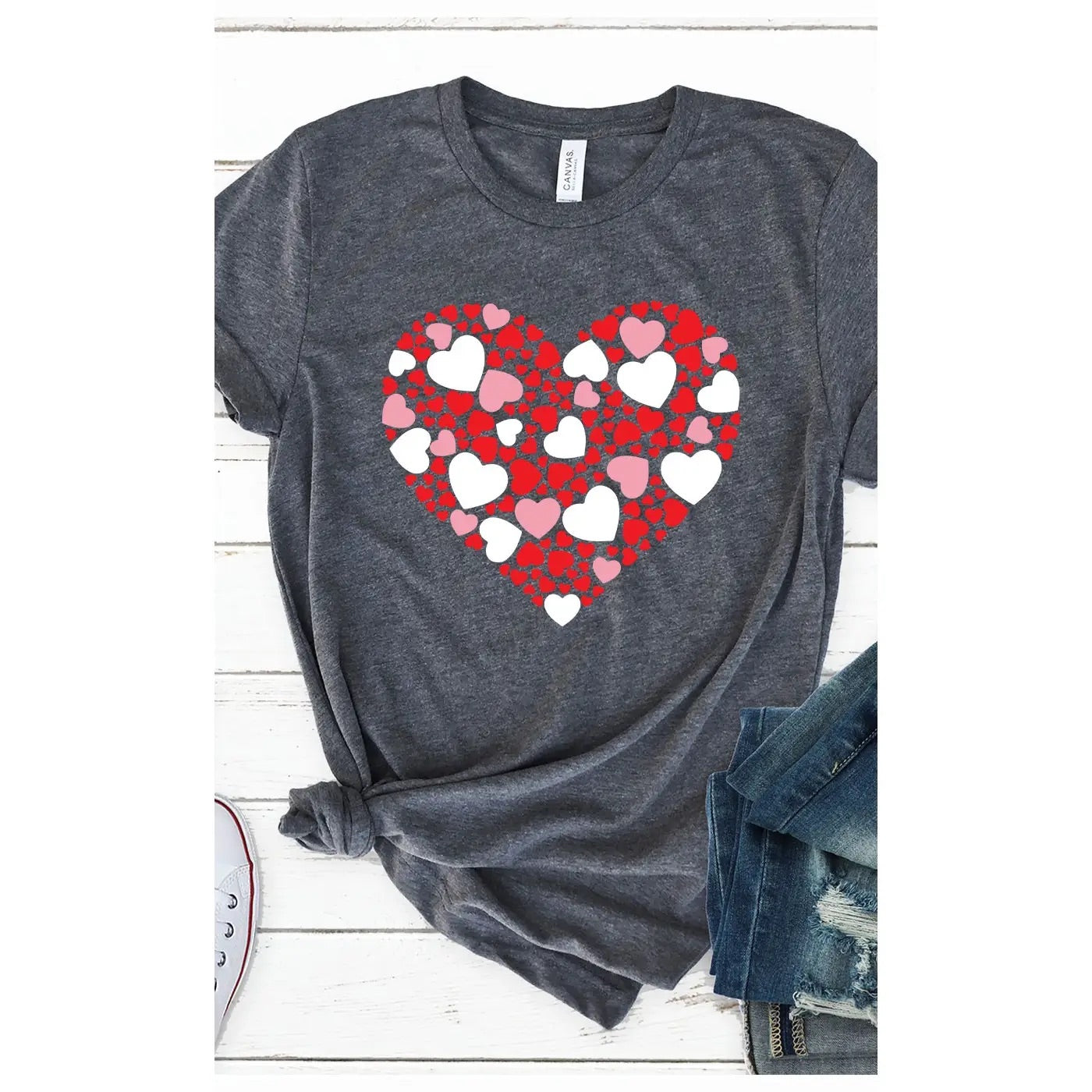 Multiple Heart Graphic Tee