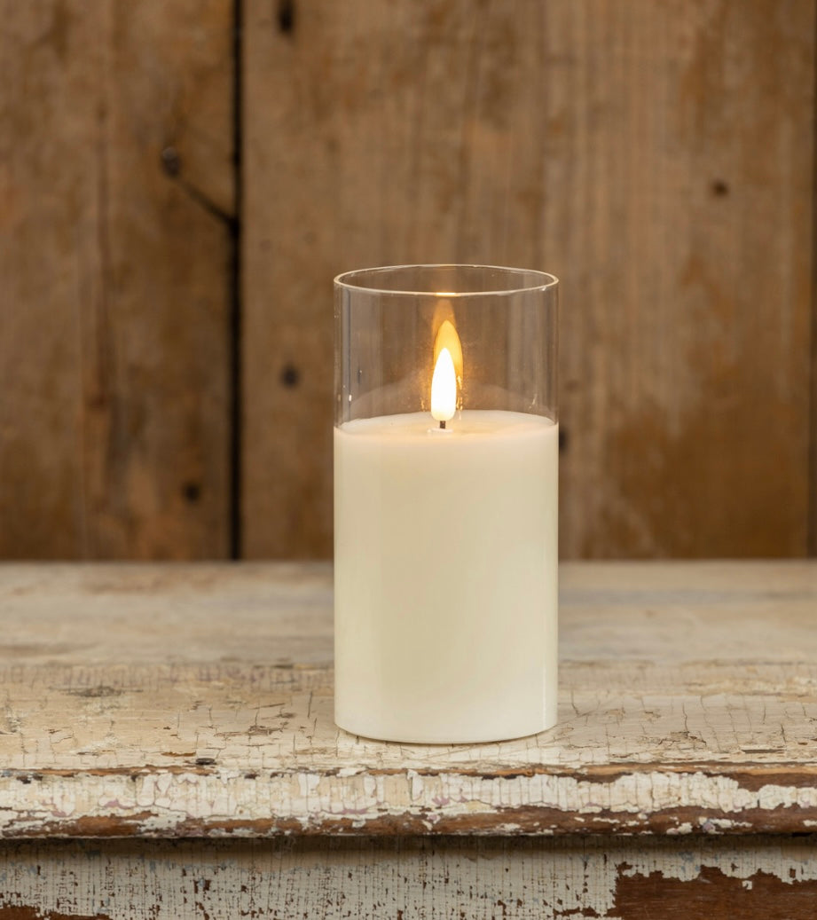Glass 3D Flame Candle - 3 Sizes