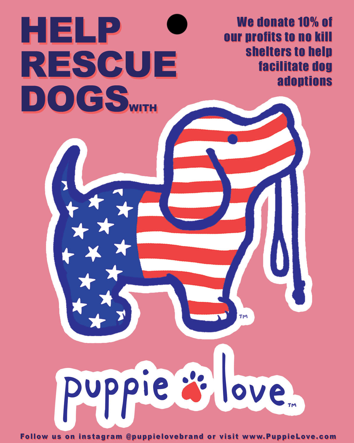 Puppie Love USA Pup Decal