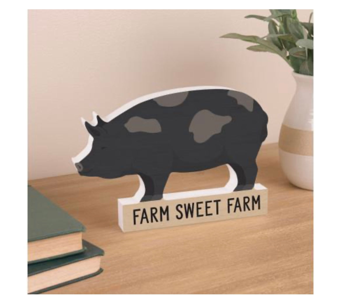 Farm Sweet Farm Pig Shape