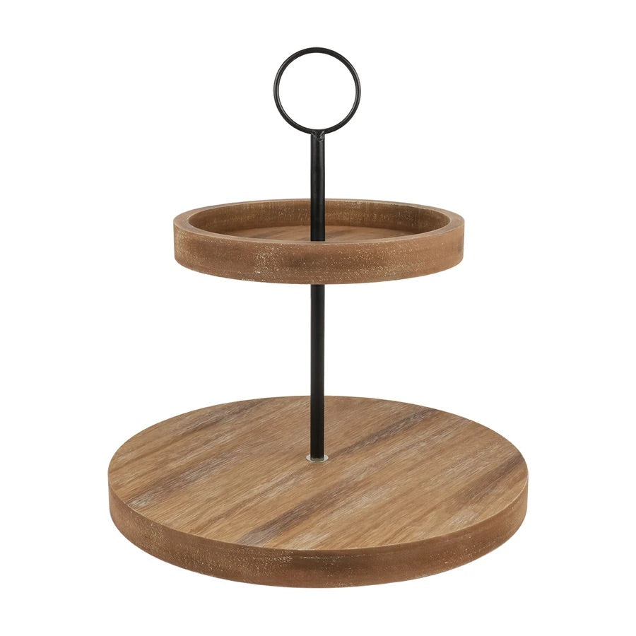 Wood Tiered Tray