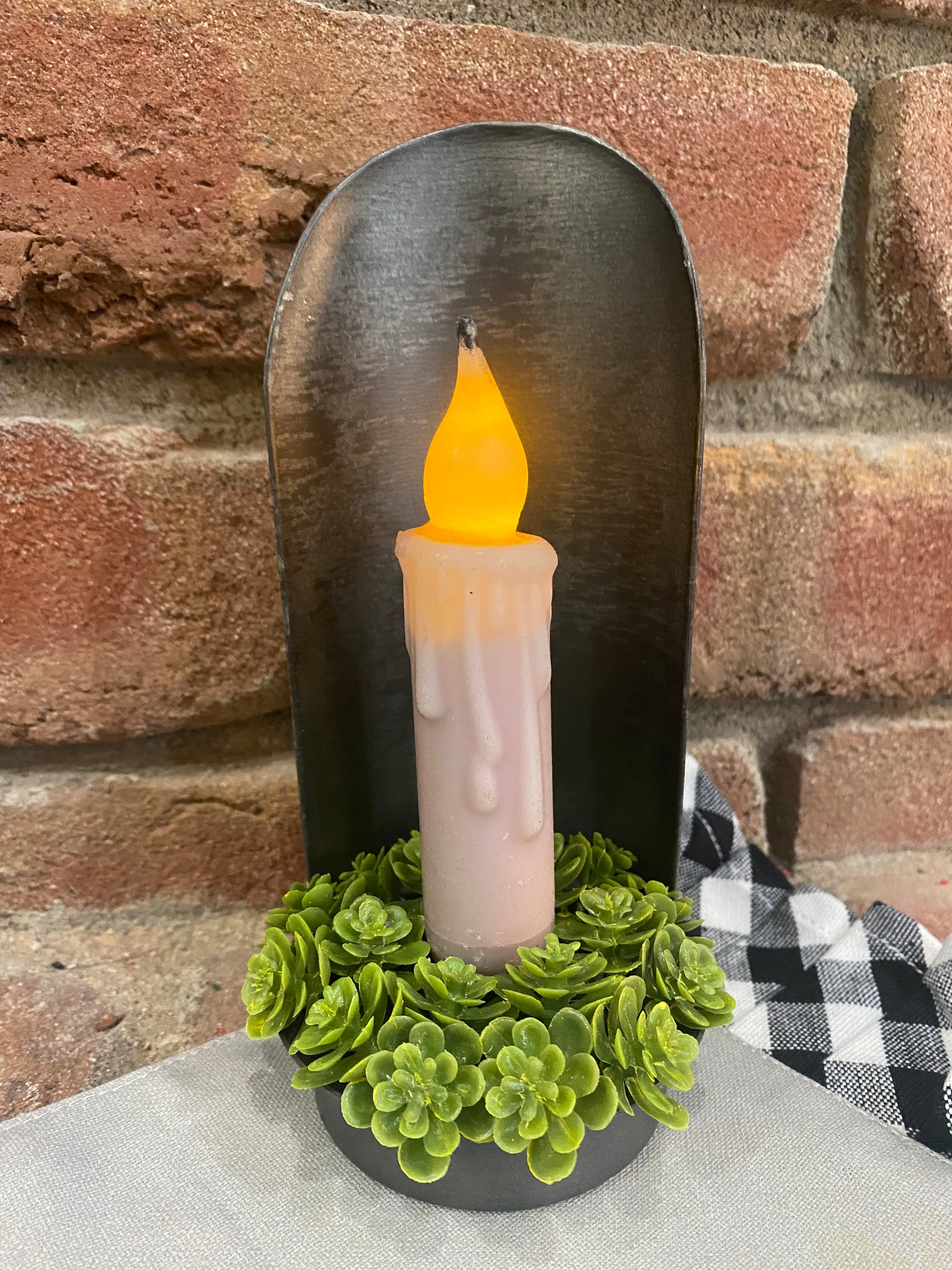 Mini Stonecrop Candle Ring