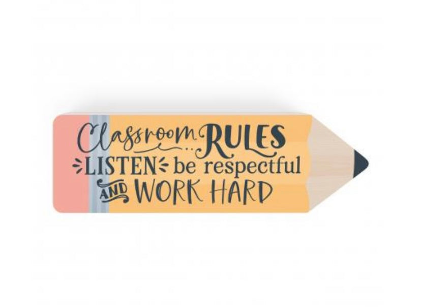 Classroom Rules Shaped Pencil
