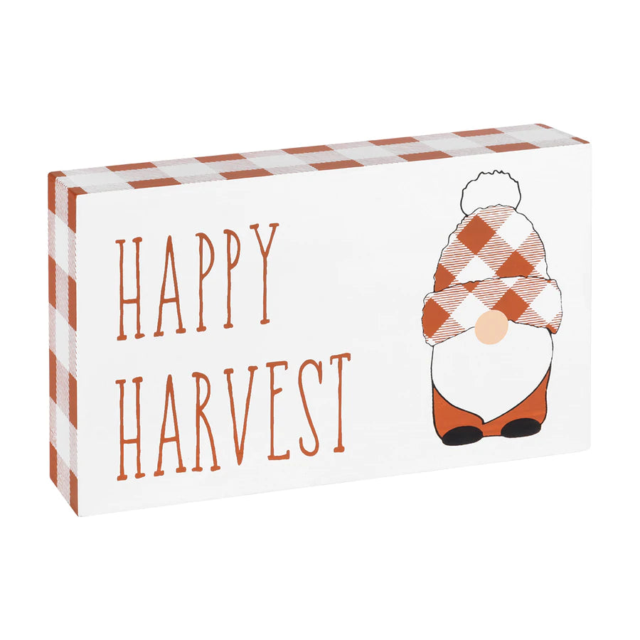 Happy Harvest Gnome Block