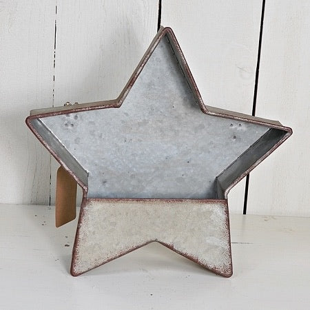 Small Vintage Galvanized Star Pocket