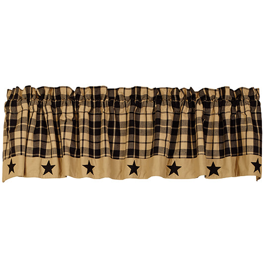 Farmhouse Star Valance - Black