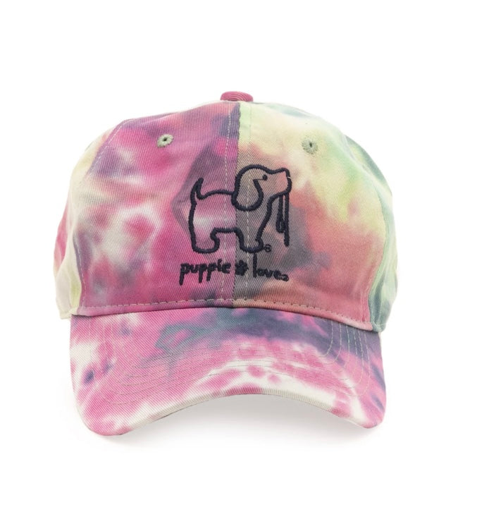 Puppie Love Tie Dye Baseball Hat - 3 styles