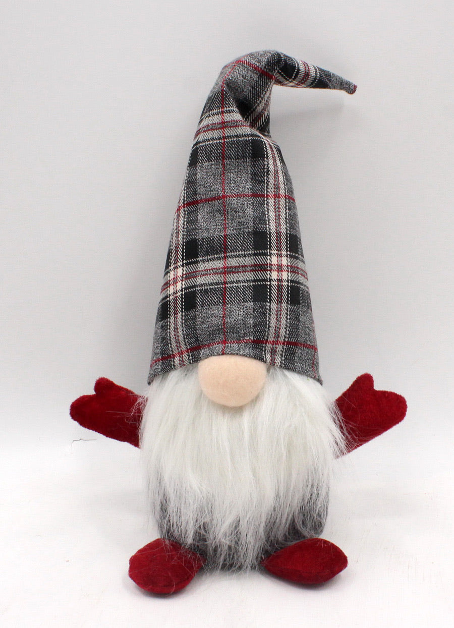 Timeless Gnome with Plaid Hat