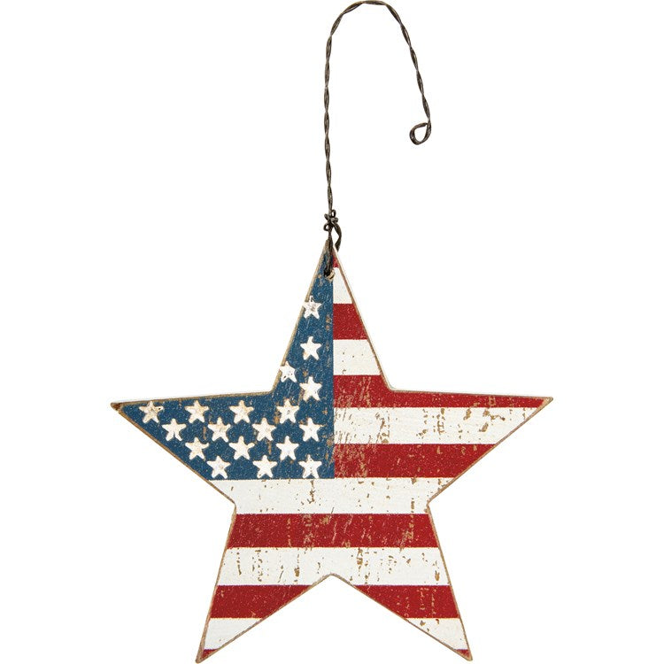 Flag Star Ornament