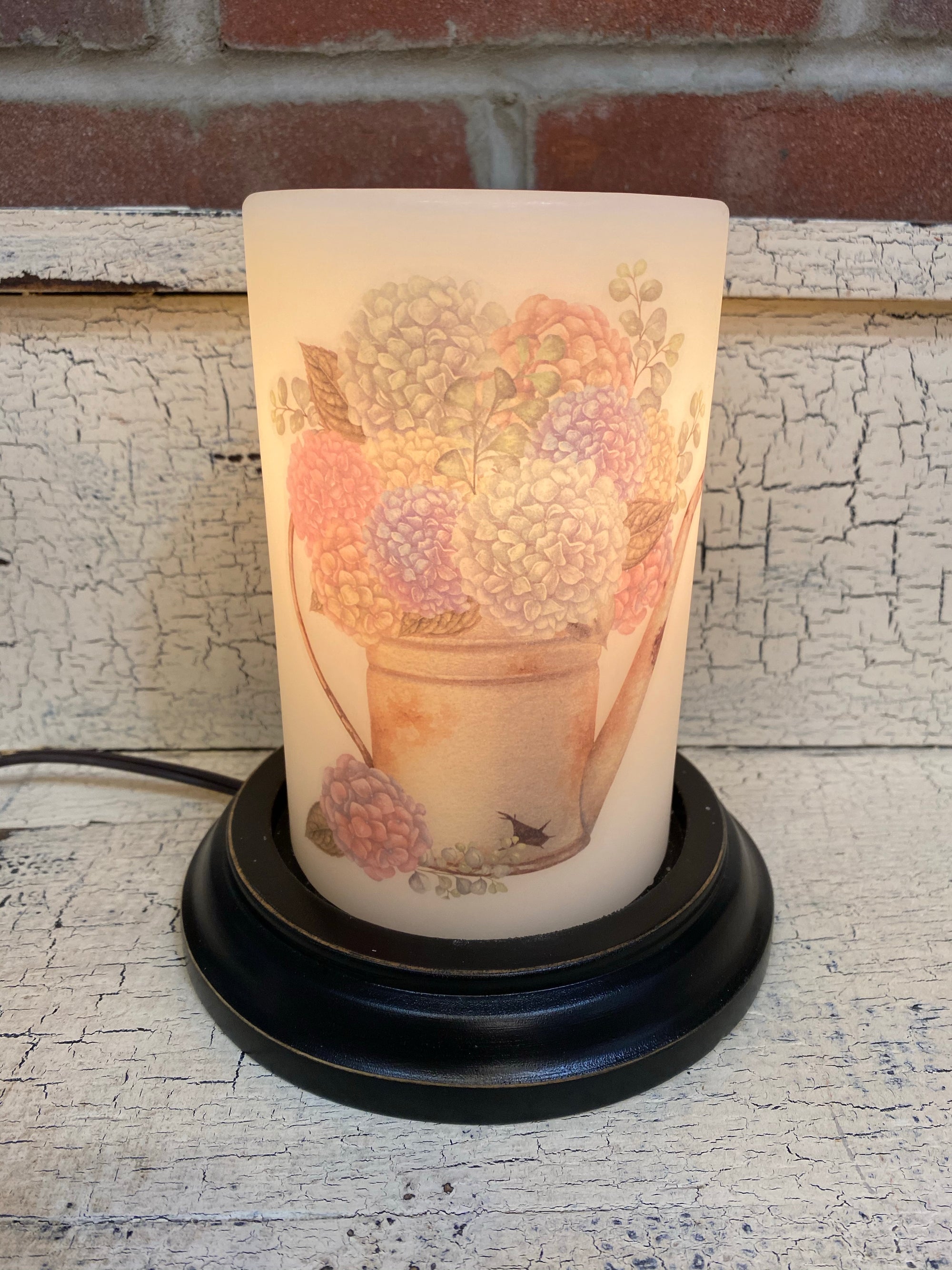 Watering Can Hydrangea Candle Sleeve