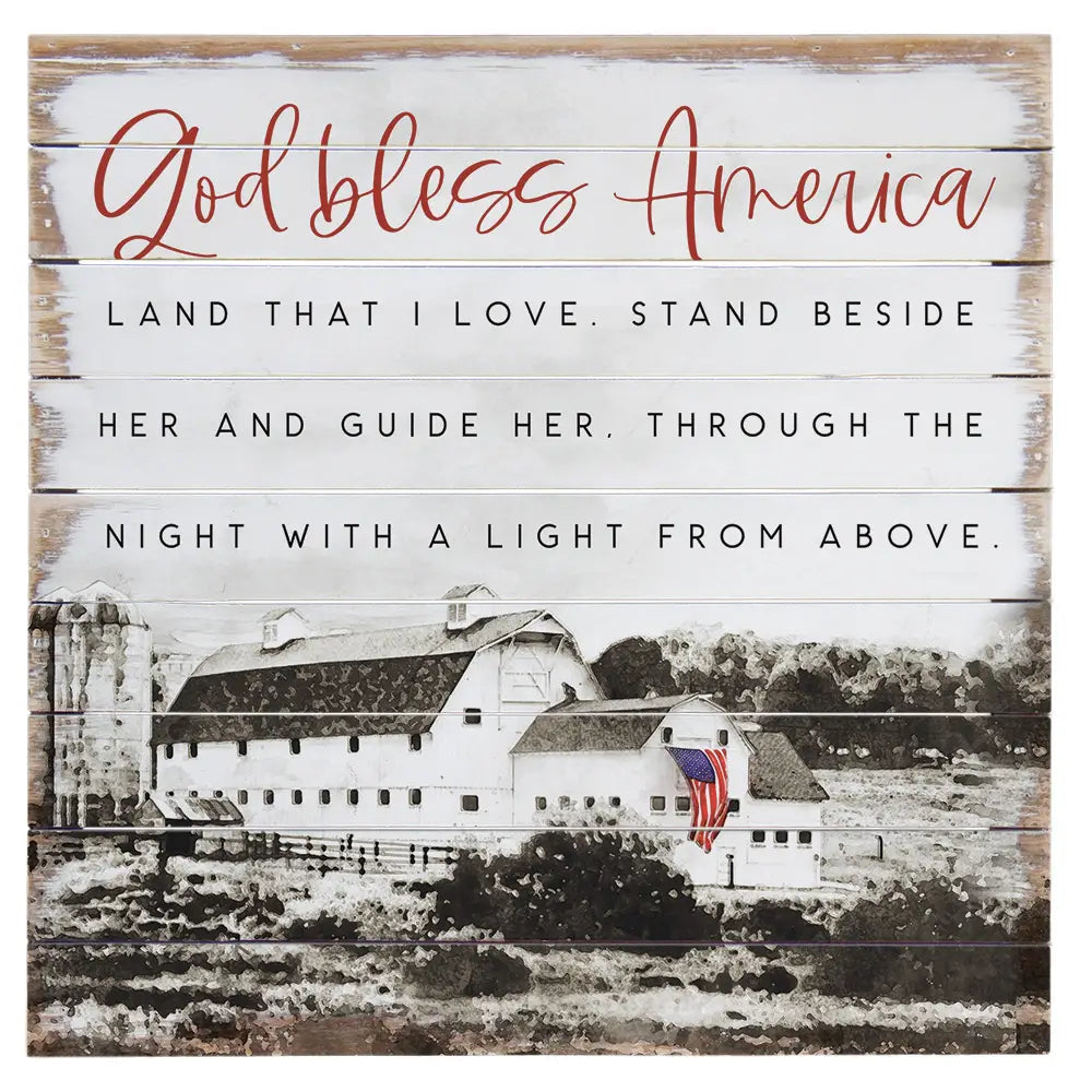 God Bless America Pallet Sign