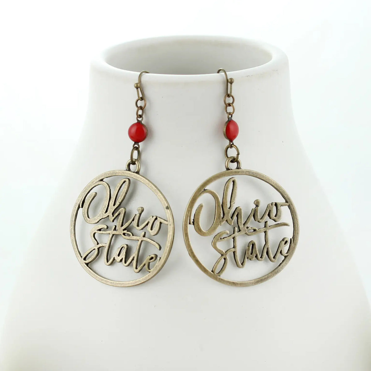 Ohio State Vintage Cutout Earrings
