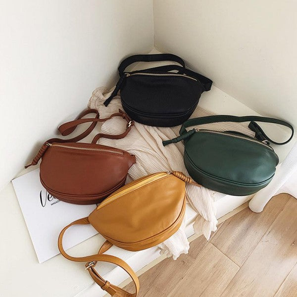 Vegan Leather Sling Bag - 4 Colors
