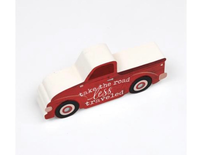 Take the Road Shaped Wood Truck