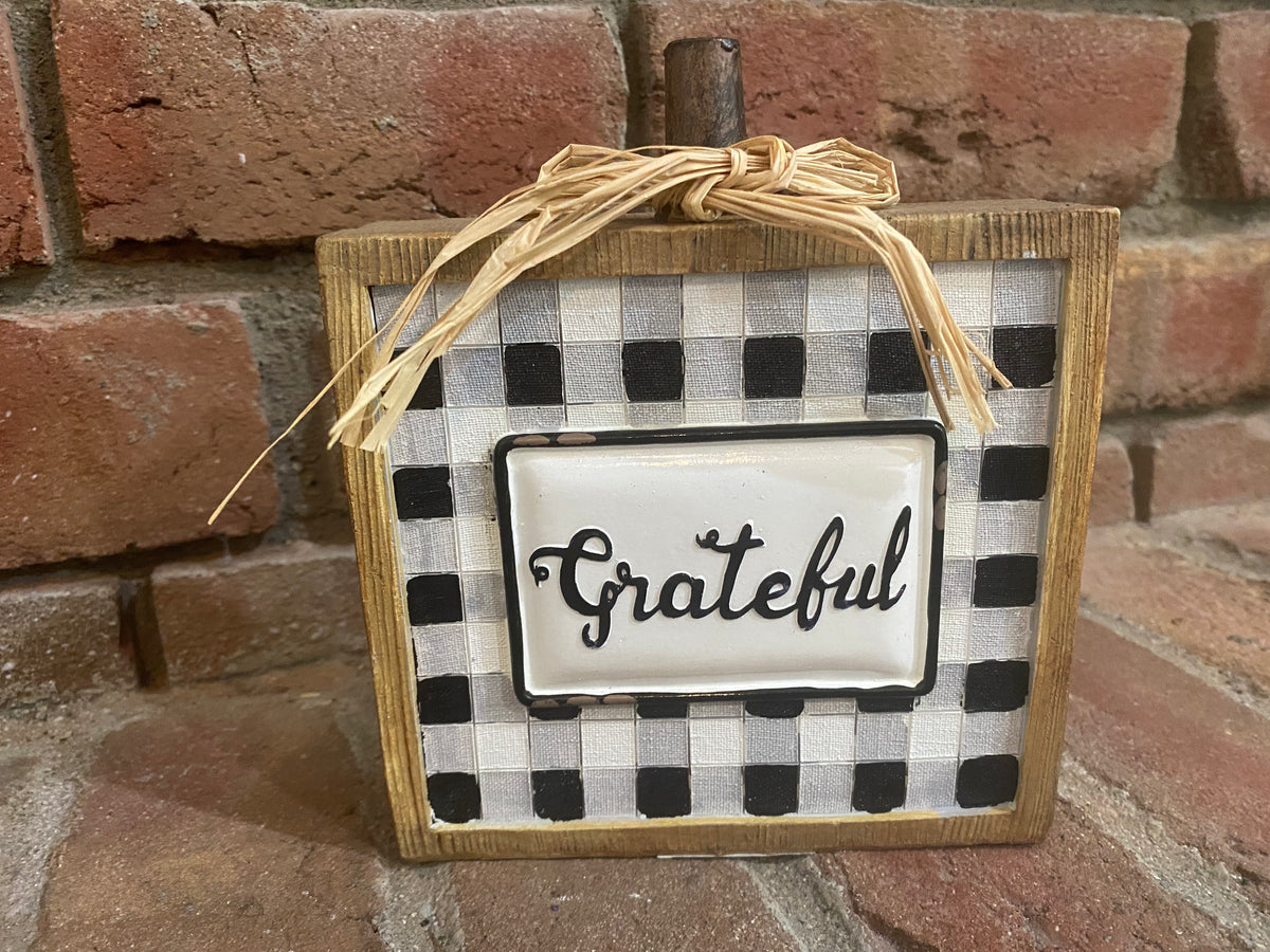 Black &amp; White Sentiment Pumpkins - 3 Styles