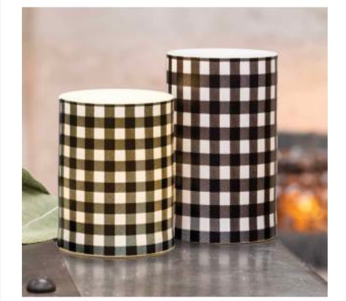 Black Buffalo Check Timer Pillar - 2 Sizes