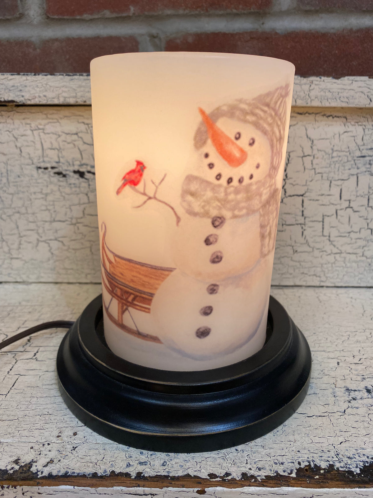 Snowman's Thawing Reusable Coffee Mug Diamond Candle