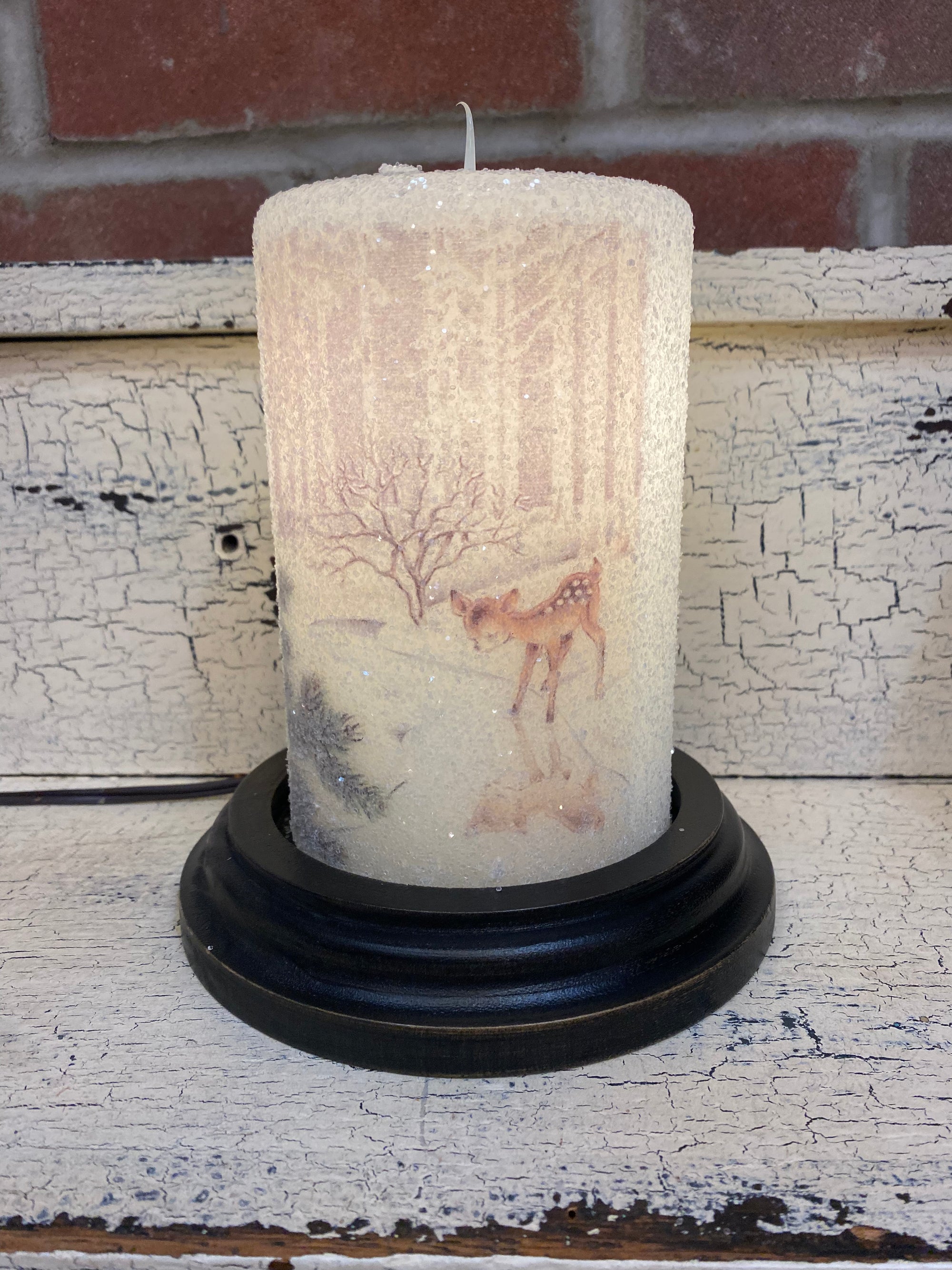 Vintage Woods Fawn Candle Sleeve
