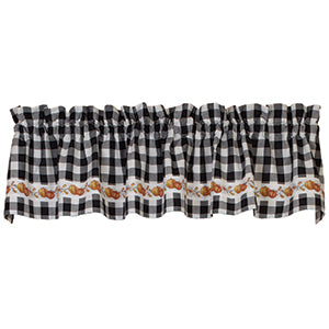 Pumpkin Check Valance